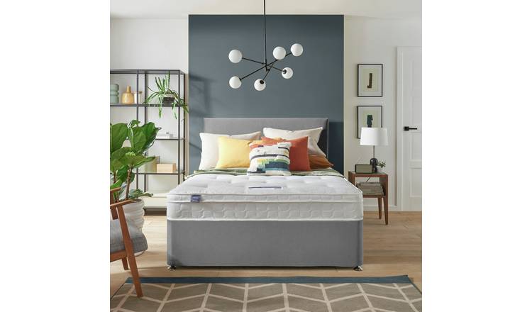 Silentnight Travis Kingsize Ortho 2 Drawer Divan Bed & Headboard - Grey