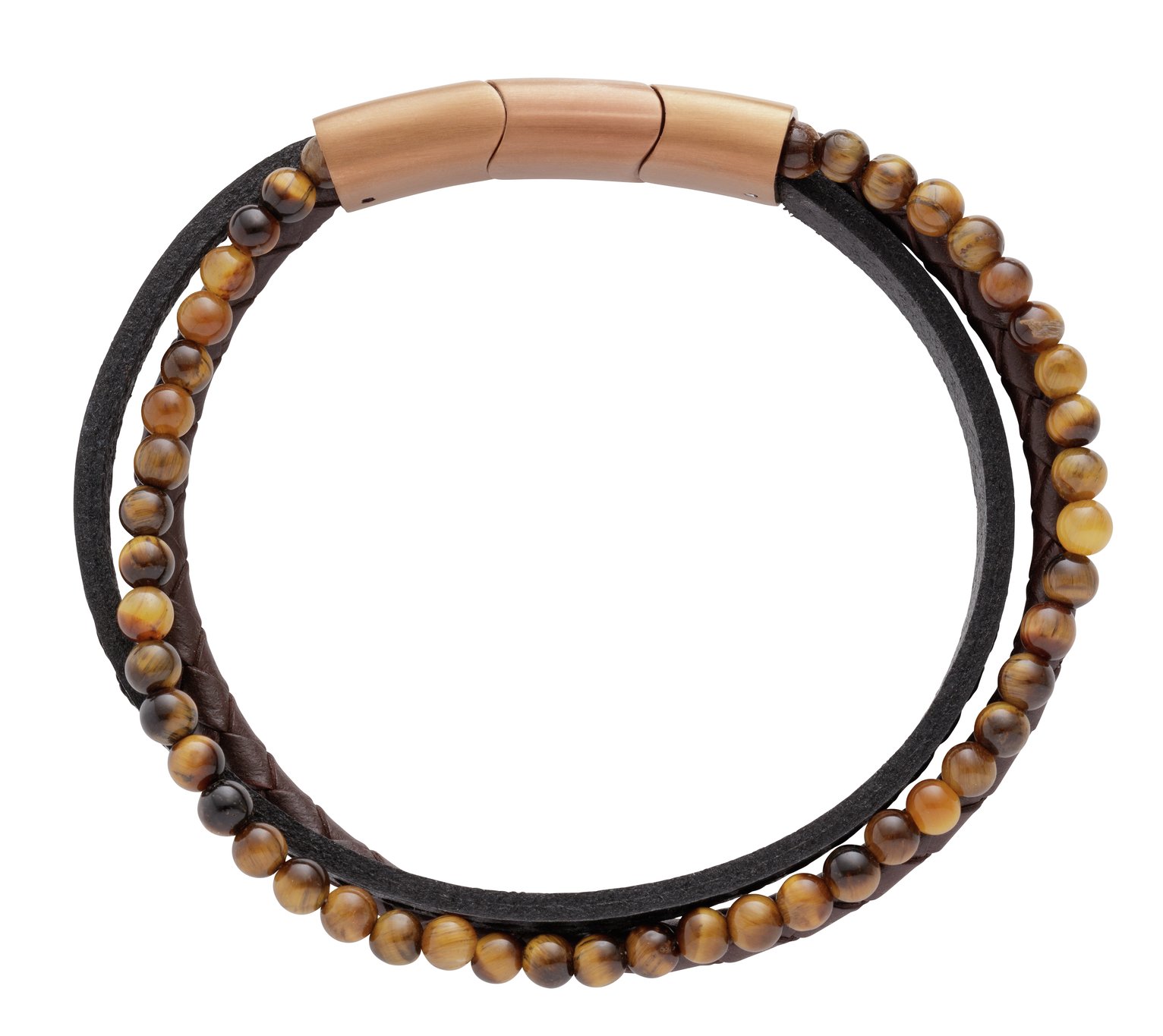 Revere Men's Leather Strap Bracelet and Tiger Eye Beads Review