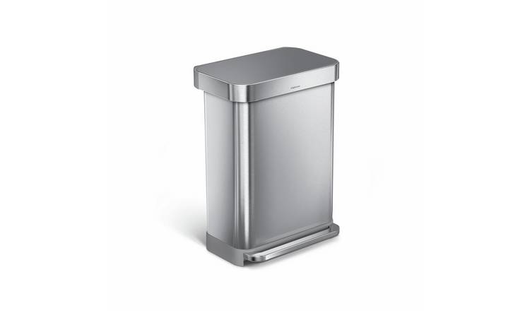 Simplehuman 55 Litre Stainless Steel Rectangular Pedal Bin