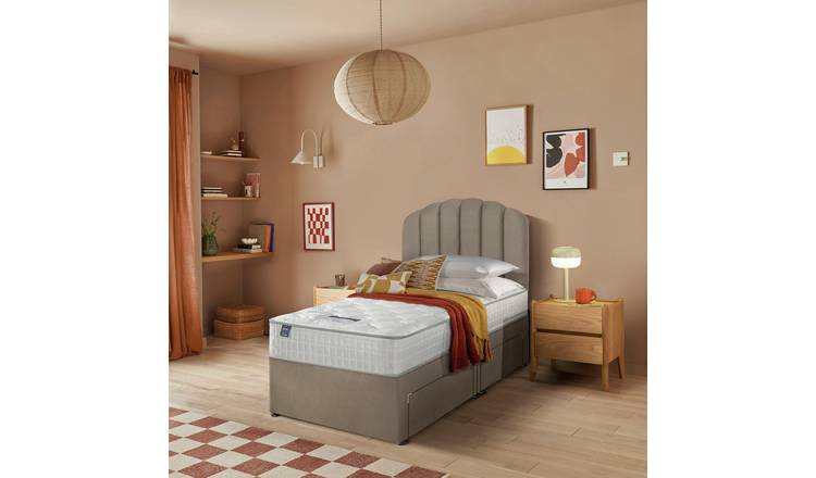 Silentnight Middleton Memory Pocket Single 2 Drawer Divan Bed - Sandstone