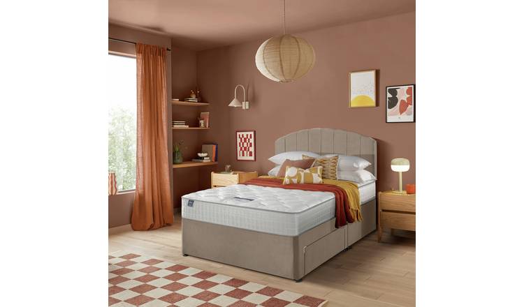 Silentnight Middleton Memory Pocket Small Double 4 Drawer Divan Bed - Sandstone