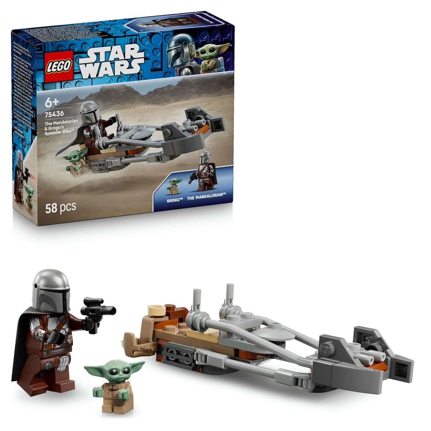 LEGO Star Wars The Mandalorian & Grogu's Speeder Bike 75436 Building Set