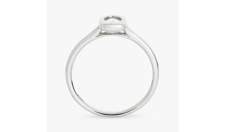 Revere Sterling Silver Cubic Zirconia Fashion Ring - Medium