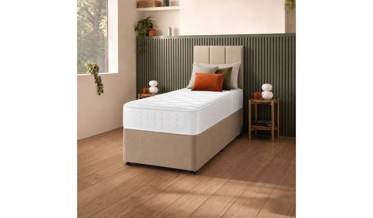 Silentnight Marlow 1000 Mirapocket Single Divan Bed - Sandstone