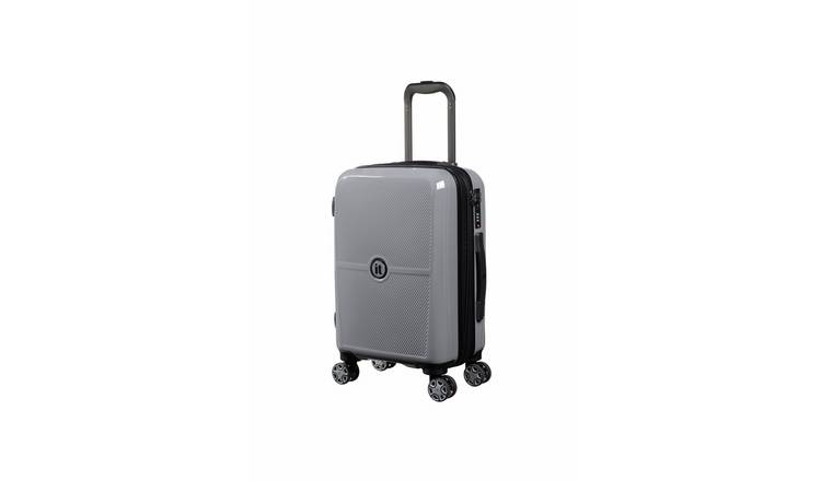 IT Luggage Optical Ultimate Expandable 8 Wheel Hard Cabin Suitcase - Grey