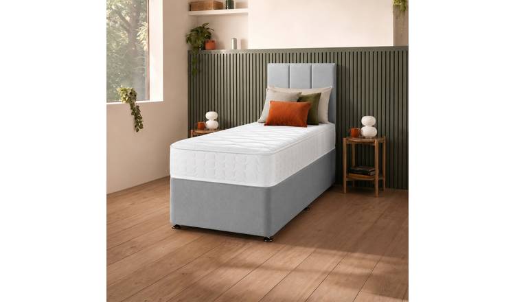 Silentnight Marlow 1000 Mirapocket Single Divan Bed - Light Grey