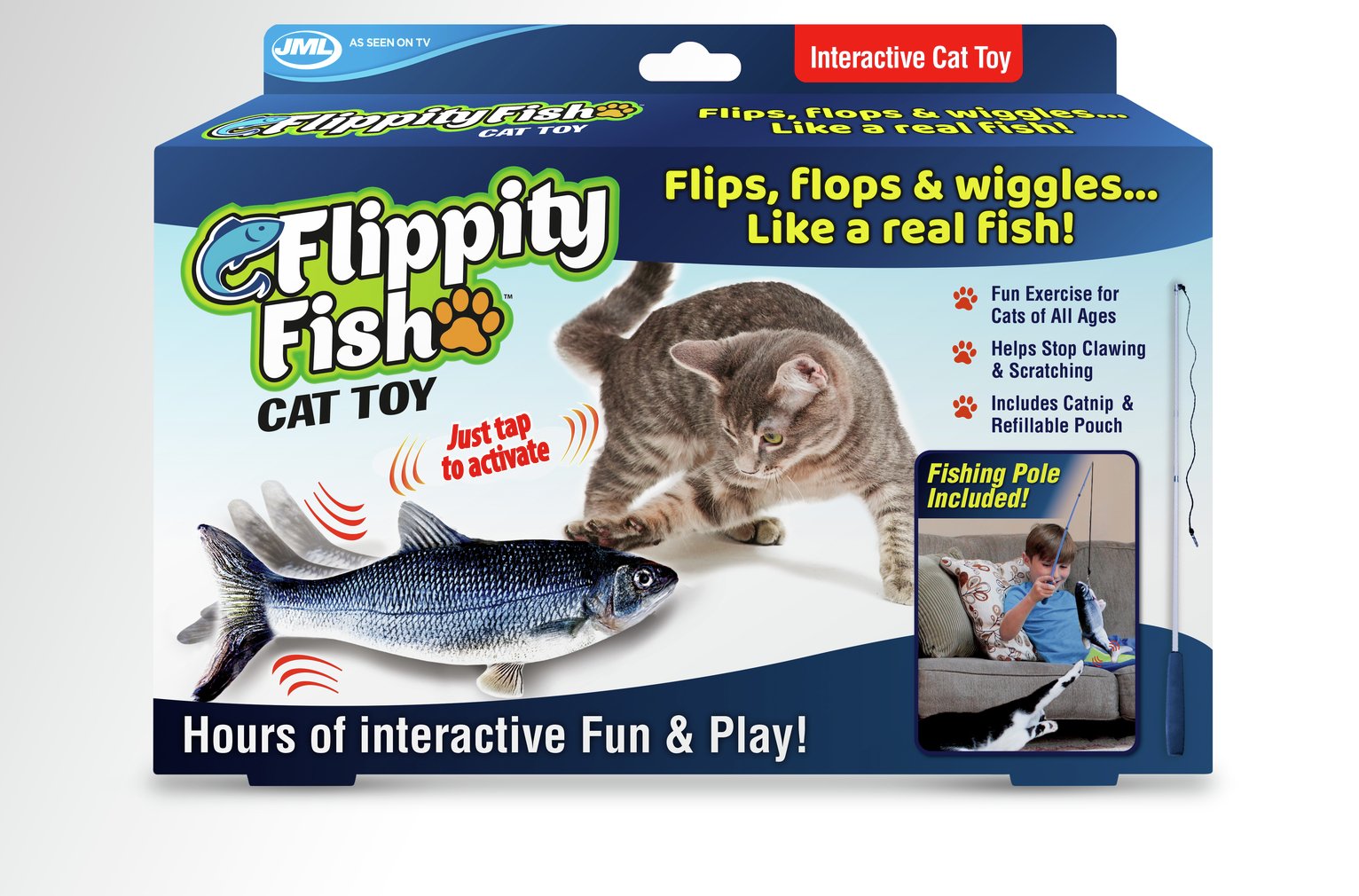 JML Flippity Fish Cat Toy