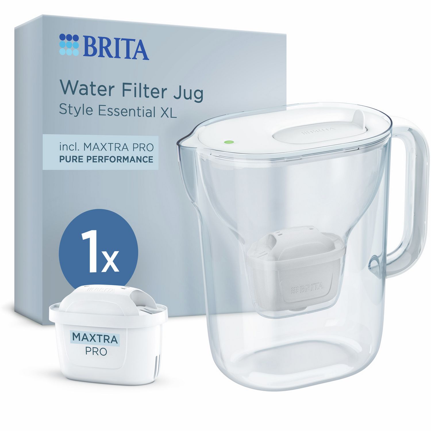 BRITA Style Essential 3.6L XL Water Filter Jug - White