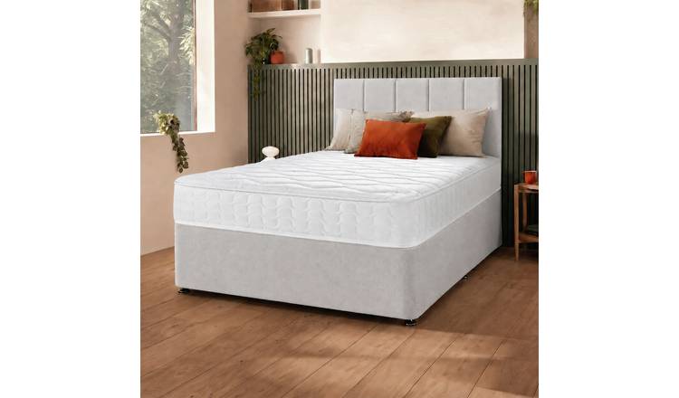 Silentnight Marlow 1000 Mirapocket Superking Divan Bed - Light Grey