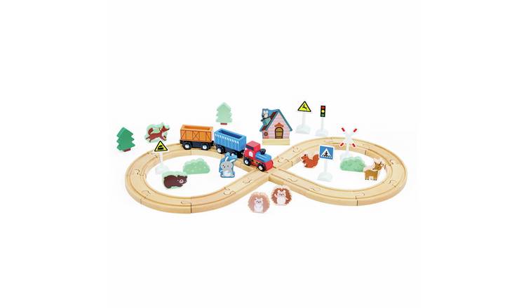 Chad Valley Alfie And Jo Wooden Train Set