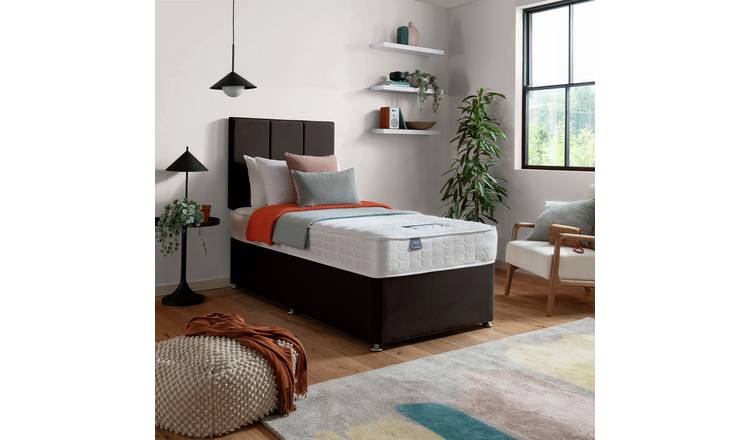 Silentnight Hatfield Single Memory Divan Bed - Charcoal