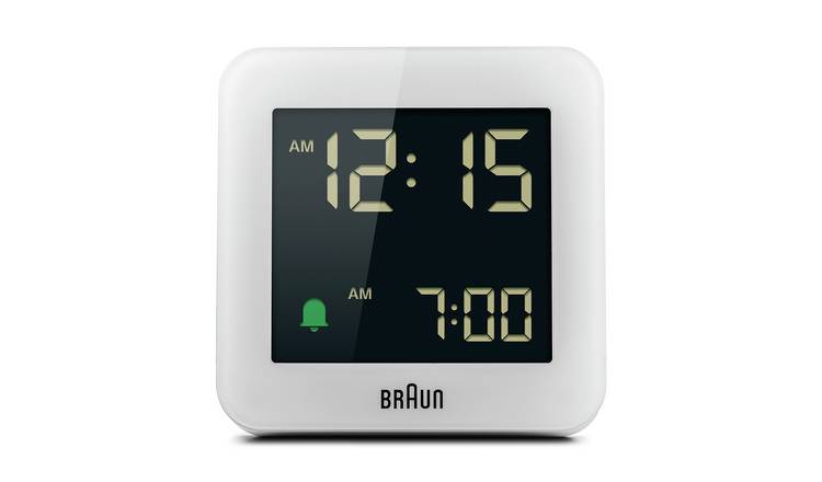 Braun Digital Alarm Clock - White