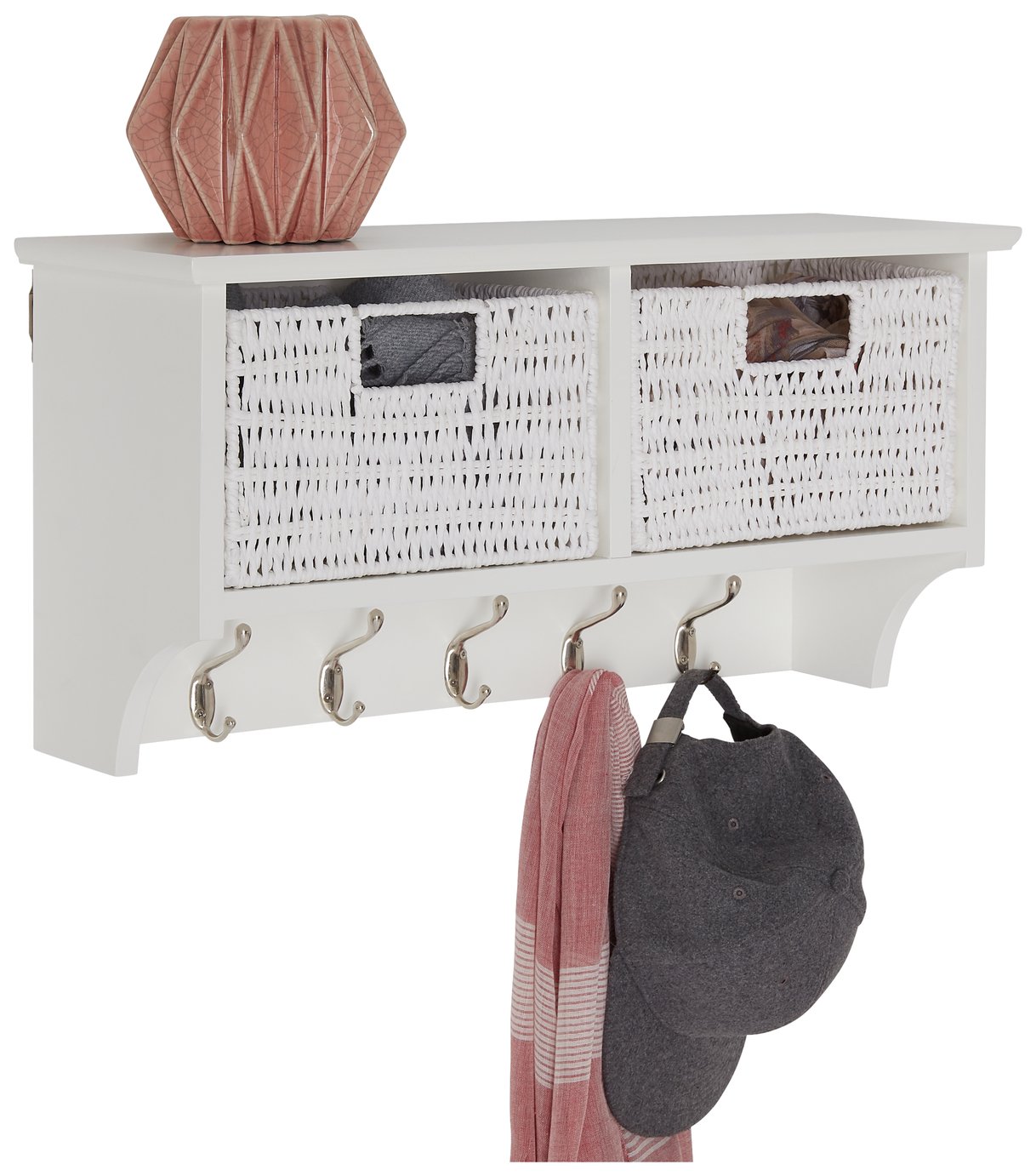 Argos Home 2 Drawer Shelf with Hooks Reviews Updated January 2024