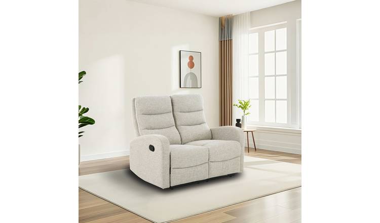 Dorel Rena Fabric 2 Seater Recliner Sofa - Natural