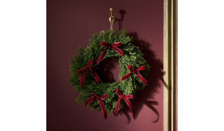 Argos Home Foliage and Small Bows Christmas Wreath
