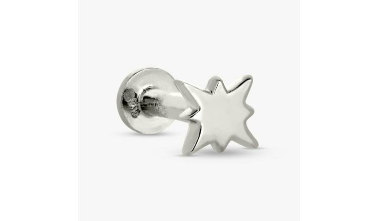 Revere Sterling Silver Star Flatback Stud Earrings