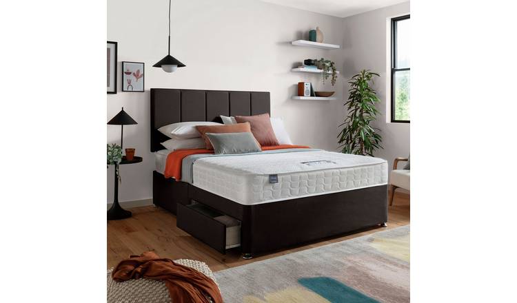 Silentnight Hatfield Memory Kingsize 2 Drawer Divan Bed - Charcoal