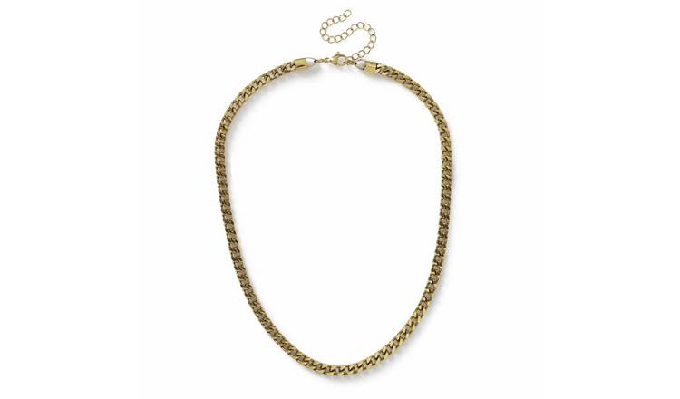 Uncommon Souls Gold Tone Curb Chain Necklace - 20inch