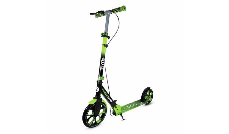 Zinc Verge Pro XL230 Big Wheel Folding Scooter - Black And Lime Green