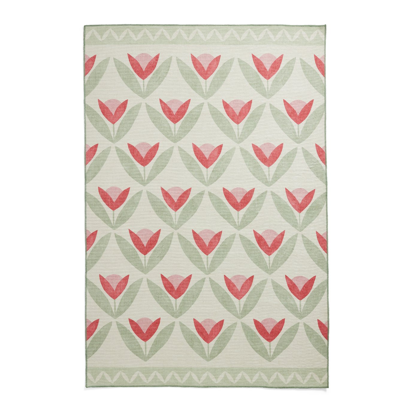 USA RUG / チューリップ柄 Buy Scion Tulip Trellis Blush Pink Flatweave Rug - 76x150cm | Rugs