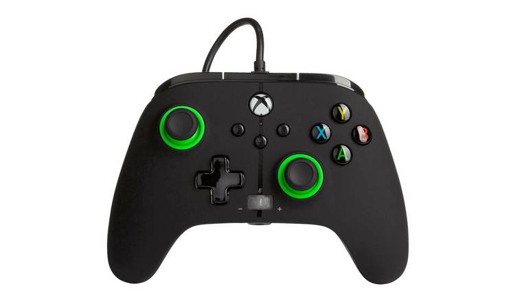 Buy Powera Xbox X S One Enhanced Wired Controller Green Hint Xbox Controllers Argos