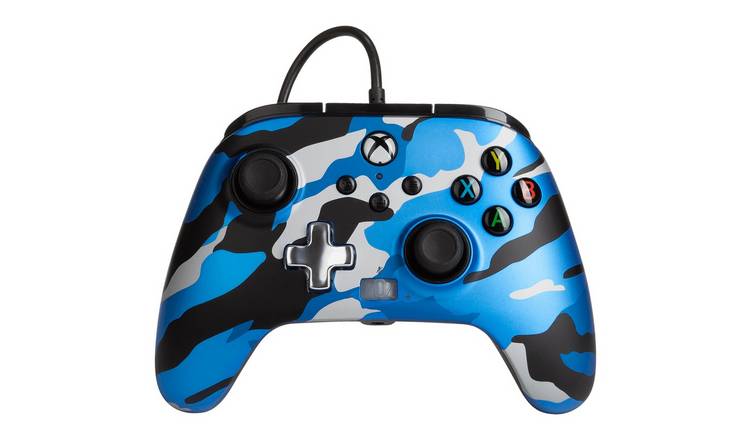 Buy Powera Xbox X S One Enhanced Wired Controller Blue Camo Xbox Controllers Argos