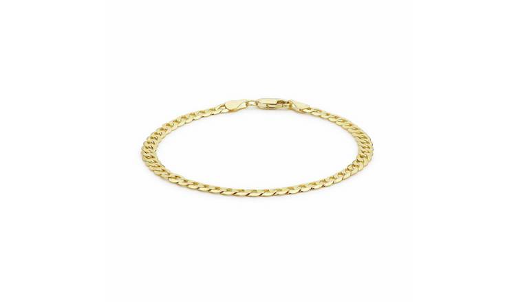 Revere 18ct Gold Plated Sterling Silver Vermeil Curb Bracelet