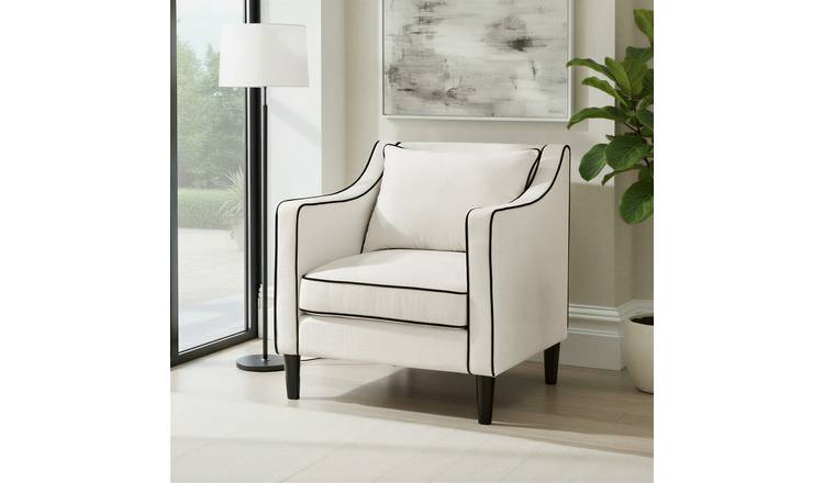 Argos Home Cortina Fabric Armchair - White