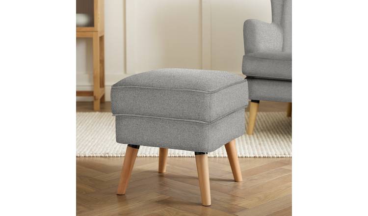 Habitat Callie Fabric Footstool - Grey