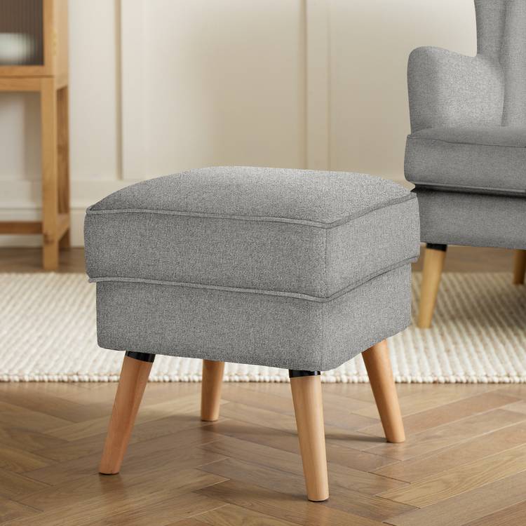 Habitat Callie Fabric Footstool - Grey 0