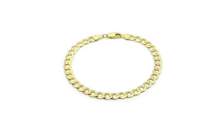 Revere 18ct Gold Plated Silver Vermeil Curb Bracelet