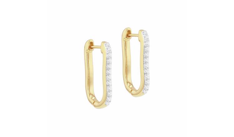 Revere 18ct Gold Plated Sterling Silver Huggie Hoop Earrings