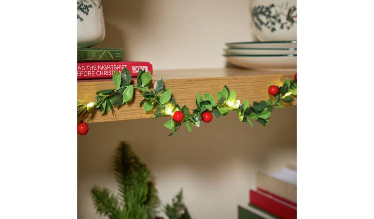 Argos Home Foliage Berries Light Garland