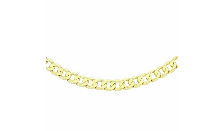 Revere Gold Plated Sterling Silver Vermeil Curb 20 Inch Chain