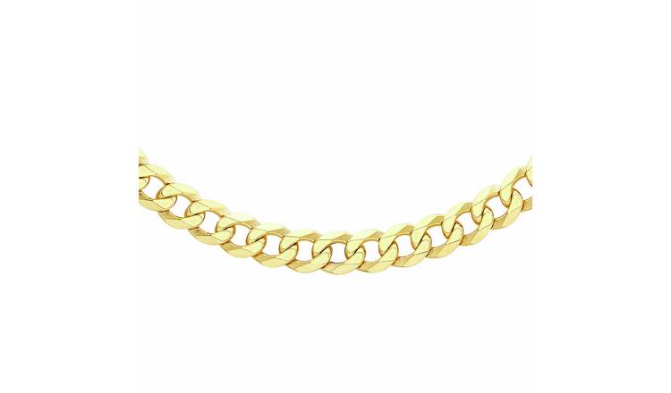 Revere Gold Plated Sterling Silver Vermeil Curb 20 Inch Chain