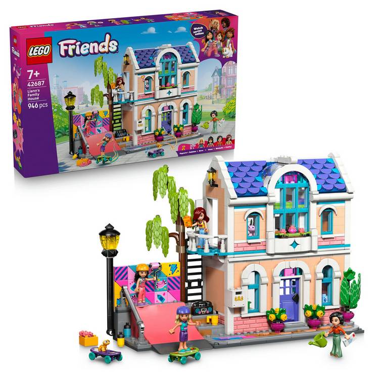 LEGO Friends Liann's Family House Building Set with Mini Dolls (946 Pieces)