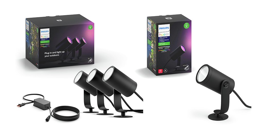 Philips Hue Lily Smart Outdoor Spotlight Base Kit &Extension