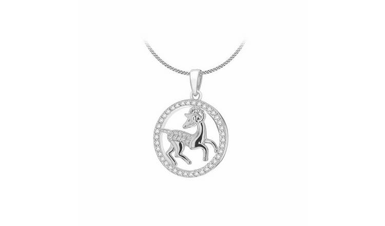 Revere Sterling Silver Capricorn Zodiac Pendant Necklace