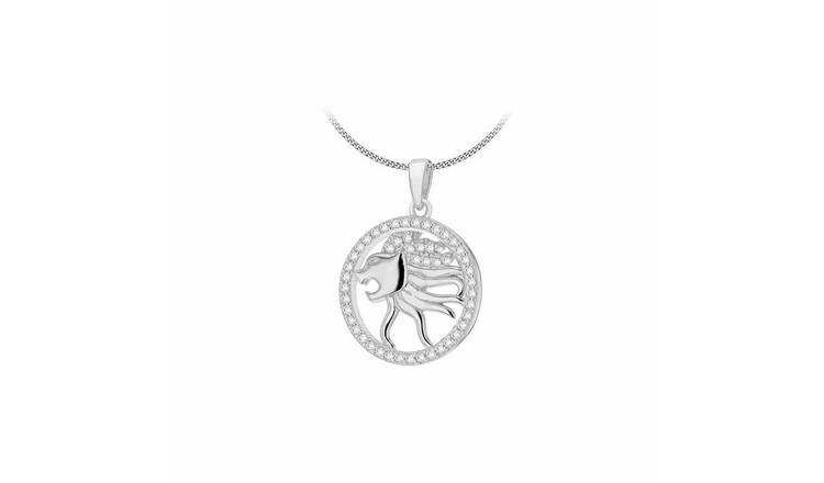 Revere Sterling Silver Leo Zodiac Pendant Necklace