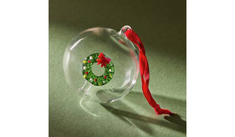 Habitat Wreath Inside Glass Bauble