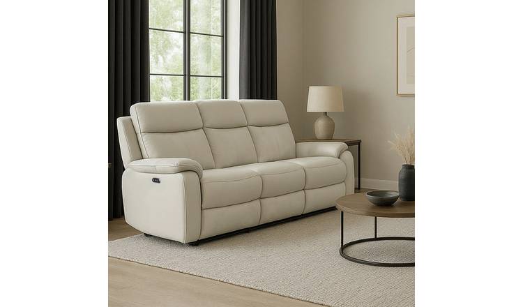 Aspire Kingsmere 3 Seater Power Recliner Sofa - Cream