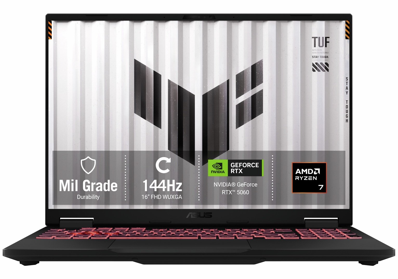 ASUS FA608UMI-TU167W AMD Ryzen™ 7 260 Laptop 40.6 cm (16") WUXGA 16 GB DDR5-SDRAM 512 GB SSD NVIDIA GeForce RTX 5060 Wi-Fi 6E (802.11ax) Windows 11