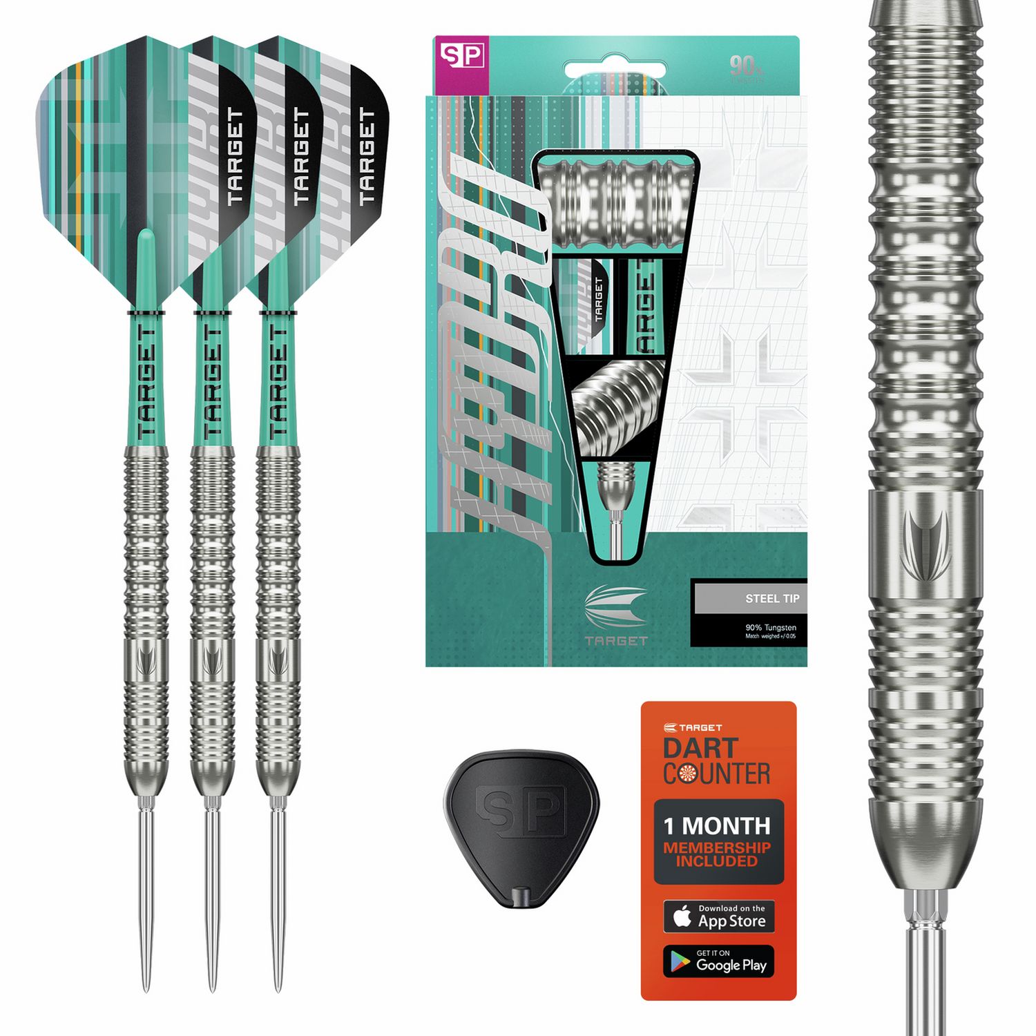 Target Hydro 90% Tungsten Steel Tip Dart Set