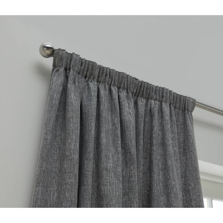 Habitat Blackout Lined Pencil Pleat Curtains - Charcoal 0