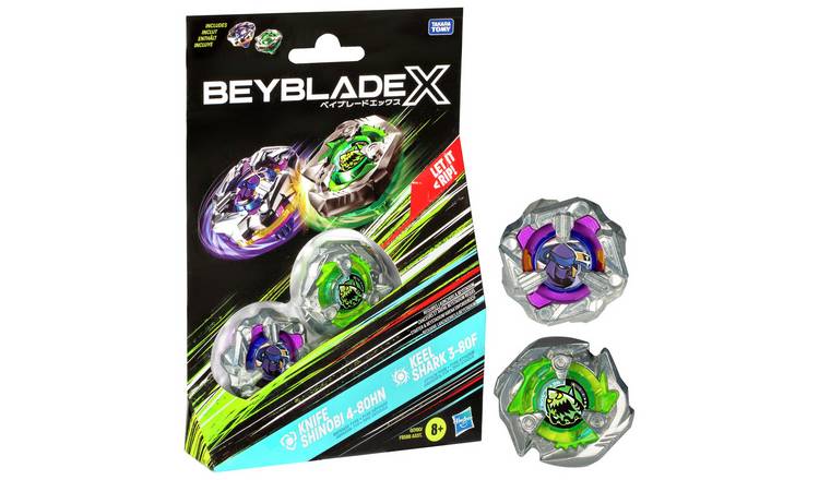 Beyblade X Knife Shinobi and Keel Shark Dual Pack Set