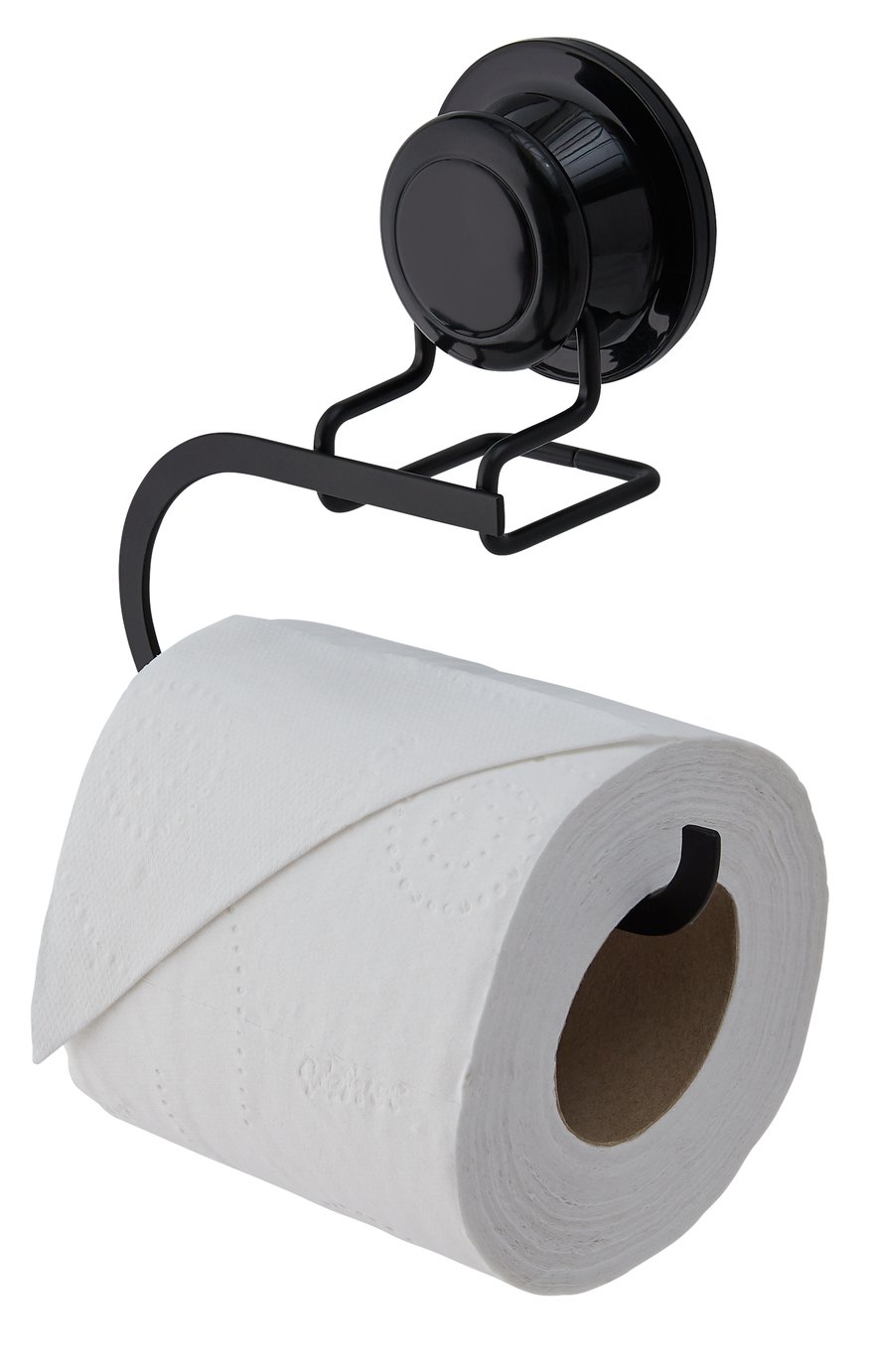 Argos Home Locking Suction Cup Wire Toilet Roll Holder-Black Review