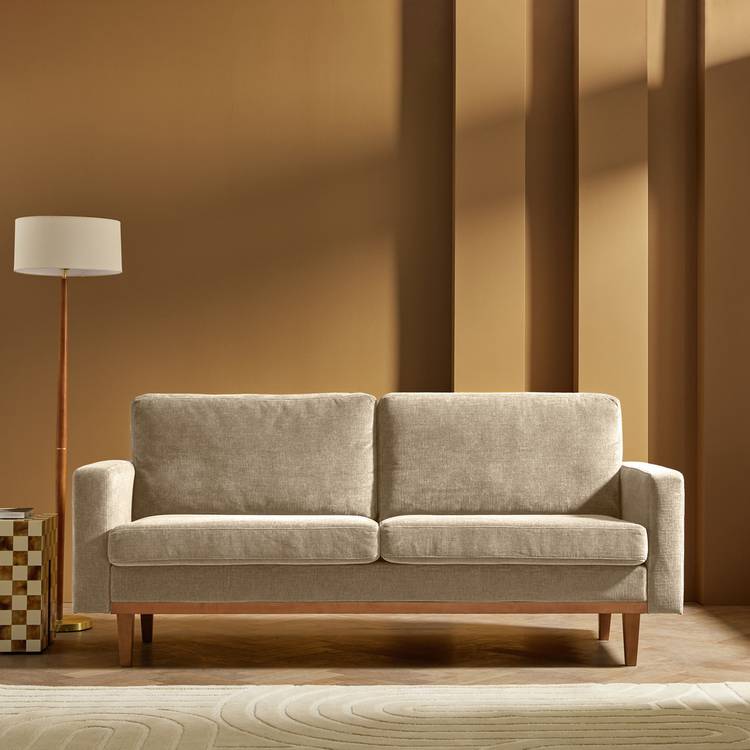 Habitat Della Fabric 3 Seater Sofa - Natural 0