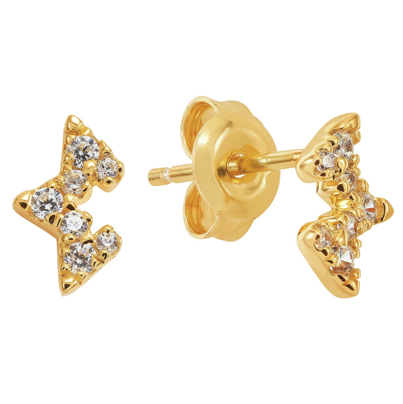 Revere 9ct Gold Plated Half Star Stud Earrings Review