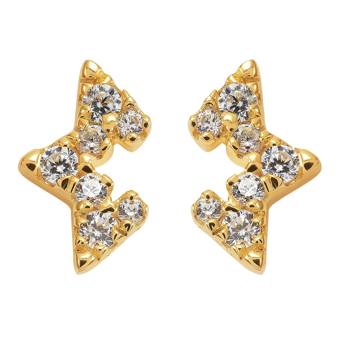 Revere 9ct Gold Plated Half Star Stud Earrings Review