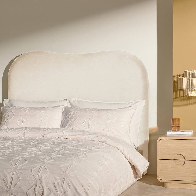 Habitat Mali Fabric Kingsize Headboard - Cream 0